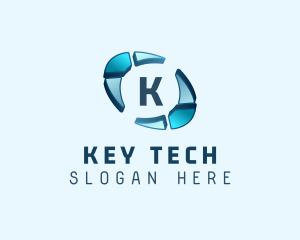 Cyber Tech Boomerang logo design