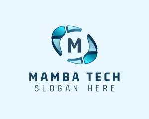 Cyber Tech Boomerang logo design