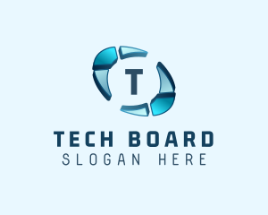 Cyber Tech Boomerang logo design