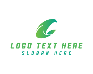 Eagle Head - OrganicEagle Leaf logo design