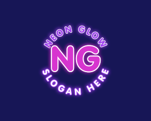 Futuristic Neon Glow logo design