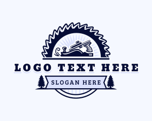 Round Blade - Handyman Wood Carpentry logo design