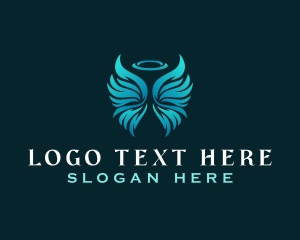 Angel - Divine Spiritual Wing logo design