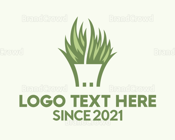 Green Grass Lawn Care Logo