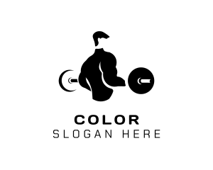Human - Fitness Weightlifting Muscle Man logo design