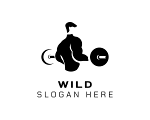 Supplement - Fitness Weightlifting Muscle Man logo design