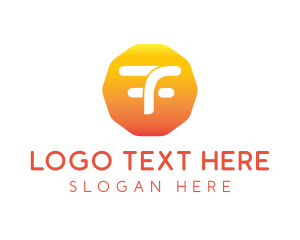 Sunset - Sun Monogram Letter TF logo design