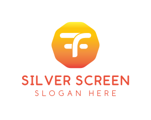 Sun Monogram Letter TF Logo
