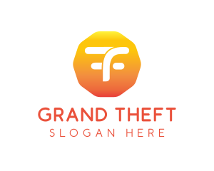 Gamer - Sun Monogram Letter TF logo design