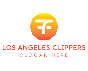 Sun Monogram Letter TF logo design