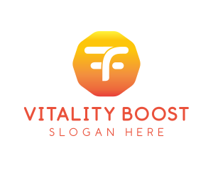 Vitality - Sun Monogram Letter TF logo design