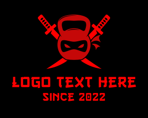 Fitness Studio - Ninja Fitness Kettlebell logo design