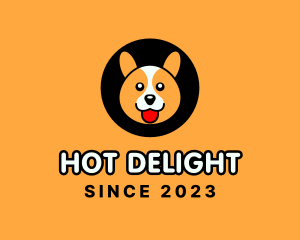 Cute Corgi Dog logo design