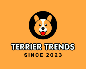 Cute Corgi Dog logo design