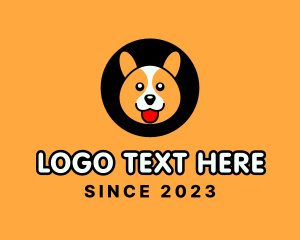 Brown - Cute Corgi Dog logo design