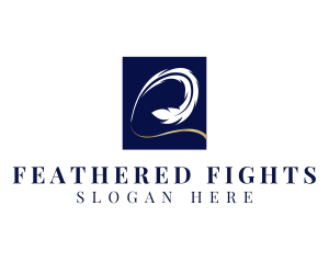 Feather Quill Plume logo design