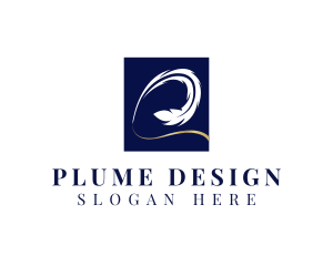 Plume - Feather Quill Plume logo design