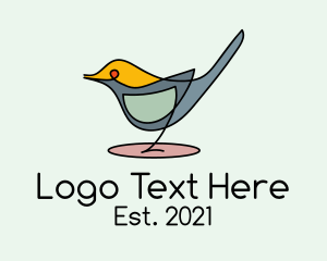 Love Bird - Monoline Wild Bird logo design
