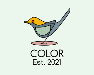 Monoline Wild Bird  logo design