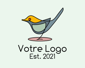 Wing - Monoline Wild Bird logo design