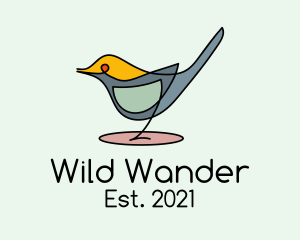 Monoline Wild Bird  logo design