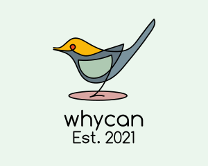 Flying - Monoline Wild Bird logo design
