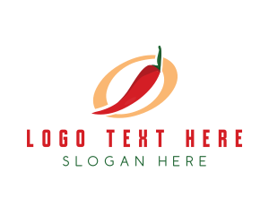 Red Vegetable - Chili Pepper Letter O logo design