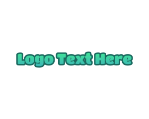 Fat - Green Chunky Wordmark logo design