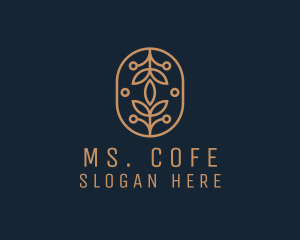 Floral Monoline Badge logo design