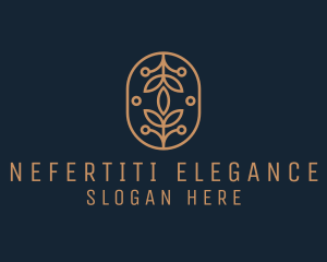 Floral Monoline Badge logo design