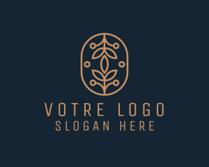 Badge - Floral Monoline Badge logo design