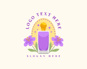Bottle - Floral Scent Perfume logo design
