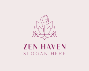 Yoga Lotus Zen logo design