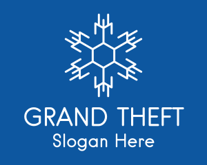 Hexagon Winter Snowflake  Logo