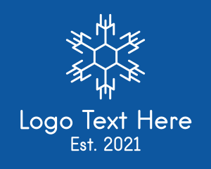 Winter Season - White Winter Snowflake logo design
