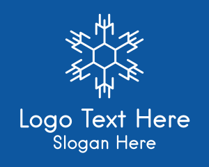 Hexagon Winter Snowflake  Logo