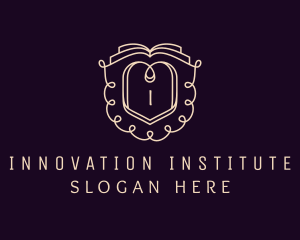 Institute - Academic Book Shield logo design