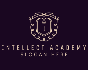 Academic Book Shield logo design