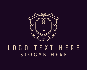 Academic - Academic Book Shield Lettermark logo design