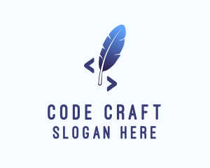 Coding - Quill Write Code logo design