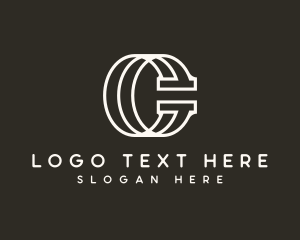 Monochrome - Creative Corporate Stripe Letter G logo design