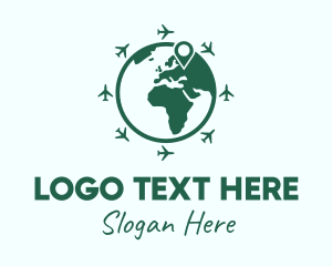 Aeroplane - International Travel World logo design