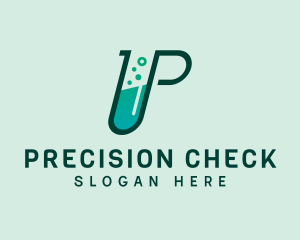 Chemistry Tube Letter P logo design