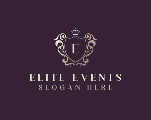 Events - Elegant Monarch Shield logo design