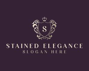 Elegant Monarch Shield logo design