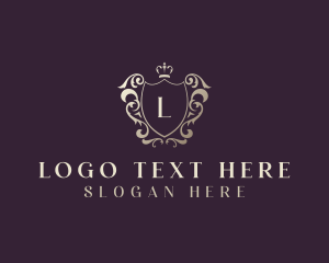 Hotel - Elegant Monarch Shield logo design