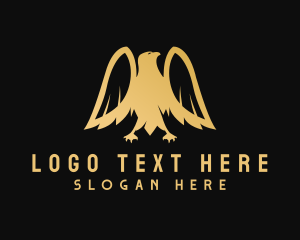 Gradient - Golden Deluxe Eagle logo design