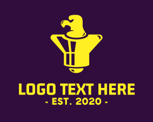 Audio - Yellow Audio Bird logo design