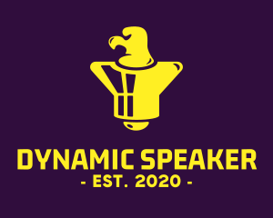 Speaker - Yellow Audio Bird logo design