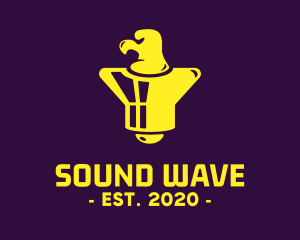 Volume - Yellow Audio Bird logo design